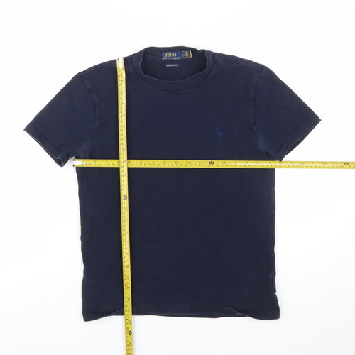 Polo Ralph Lauren Men's Navy Blue Cotton Crew Neck Slim Fit T-Shirt Size S