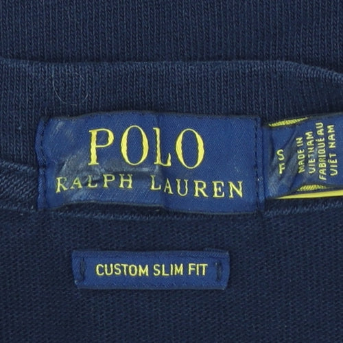 Polo Ralph Lauren Men's Navy Blue Cotton Crew Neck Slim Fit T-Shirt Size S