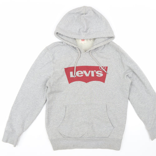 Levi's Men's Grey Logo Pullover Hoodie Size S Regular Fit