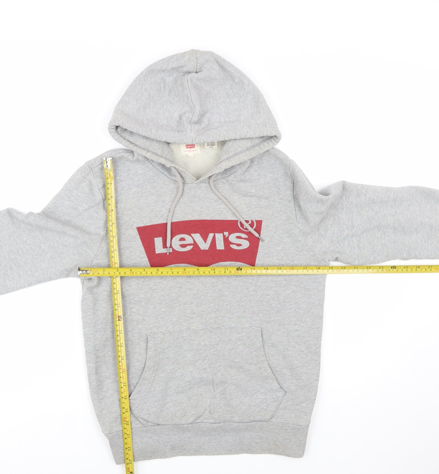 Levi's Men's Grey Logo Pullover Hoodie Size S Regular Fit