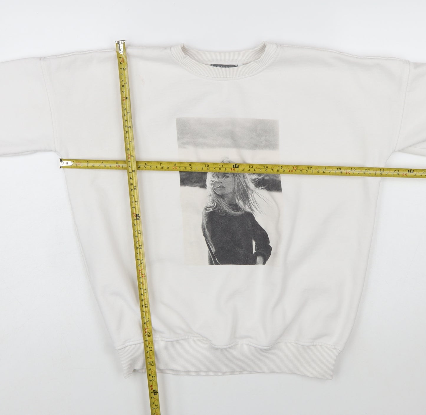 Mint Velvet x Brigitte Bardot White Graphic Print Women's Medium Sweatshirt