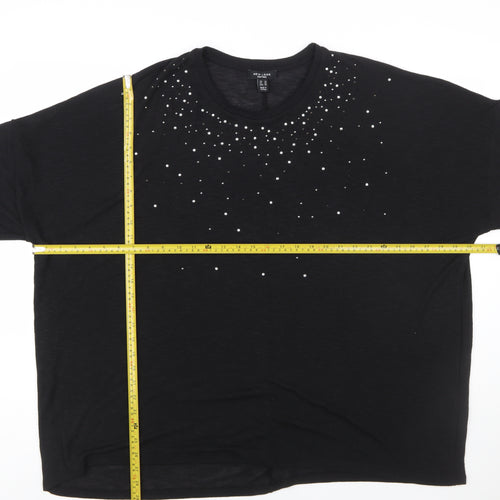 New Look Women Black Rhinestone Plus Size 32 Pullover Jumper