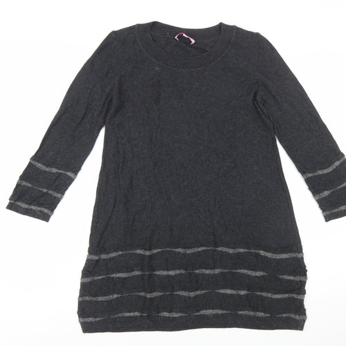 Marks and Spencer Per Una Women Grey Mix Size 10 Tunic Jumper