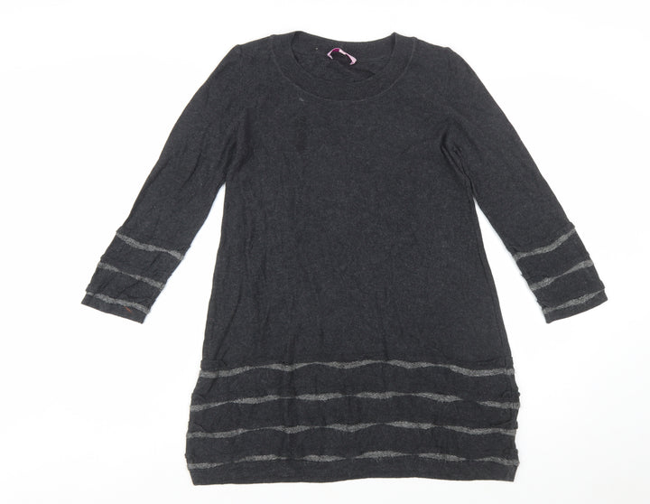 Marks and Spencer Per Una Women Grey Mix Size 10 Tunic Jumper