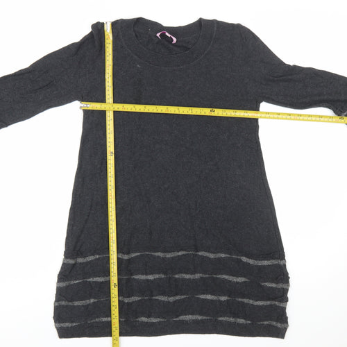 Marks and Spencer Per Una Women Grey Mix Size 10 Tunic Jumper