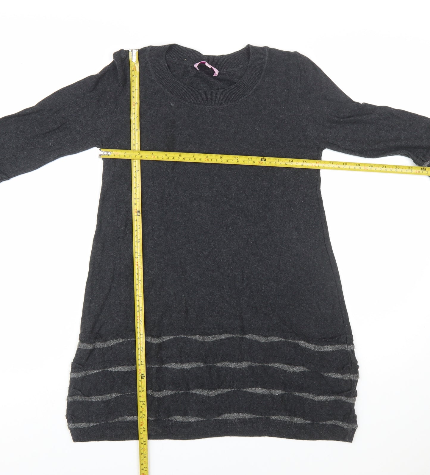 Marks and Spencer Per Una Women Grey Mix Size 10 Tunic Jumper