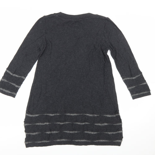 Marks and Spencer Per Una Women Grey Mix Size 10 Tunic Jumper