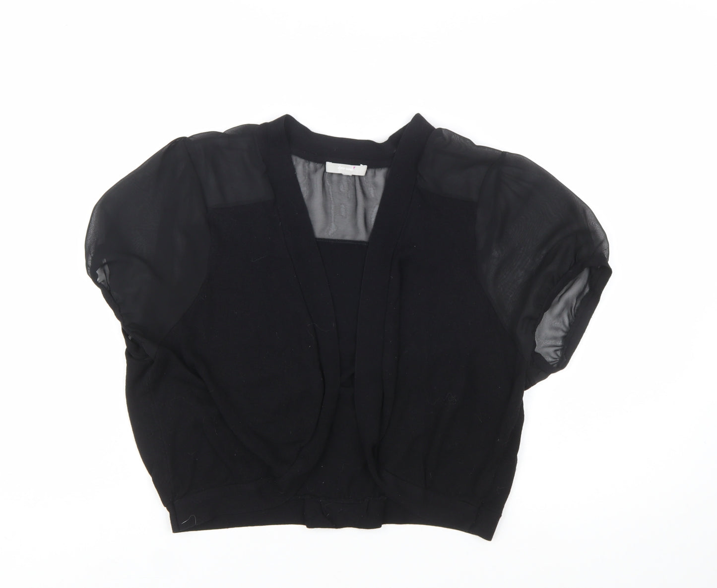 Marks and Spencer Per Una Women Black Size 20 Short Sleeve Cardigan