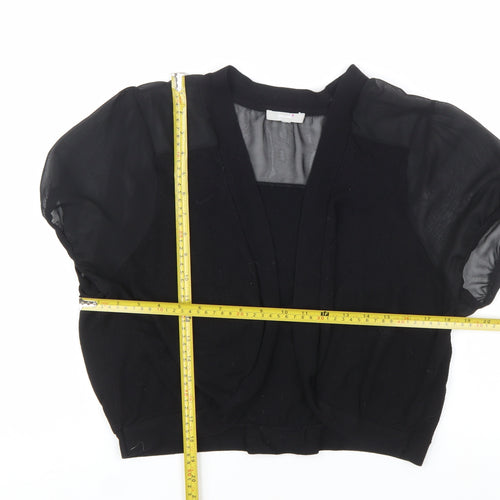 Marks and Spencer Per Una Women Black Size 20 Short Sleeve Cardigan