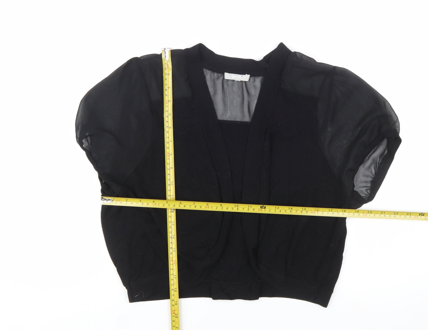 Marks and Spencer Per Una Women Black Size 20 Short Sleeve Cardigan