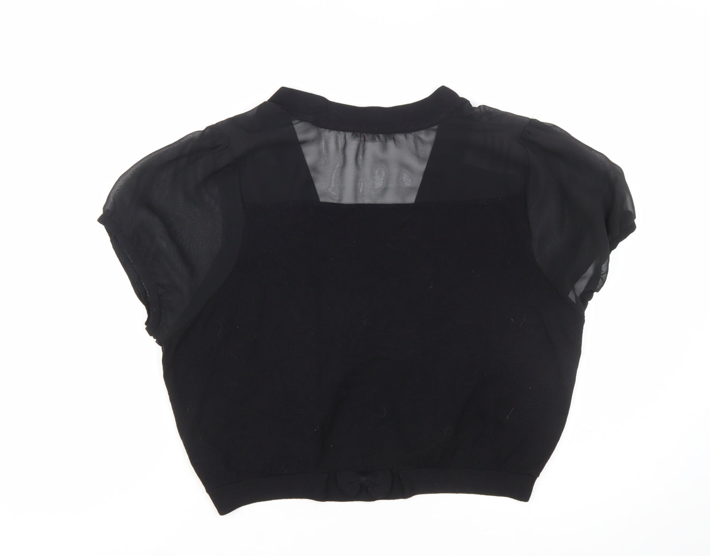 Marks and Spencer Per Una Women Black Size 20 Short Sleeve Cardigan