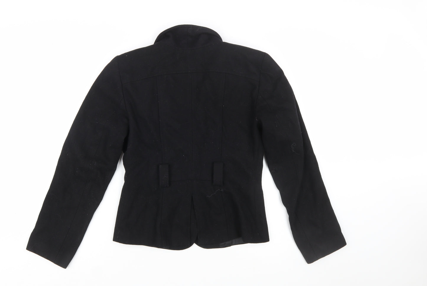 Miss Mania Women's Black Wool Blend Blazer Jacket Size 12