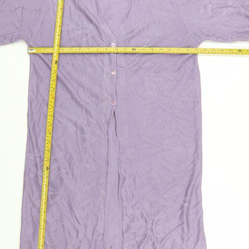 Paul Separates Women's Purple Long Sleeve V-Neck Knit Cardigan M