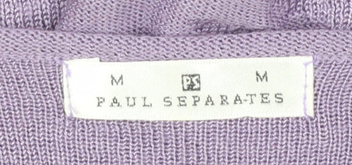 Paul Separates Women's Purple Long Sleeve V-Neck Knit Cardigan M