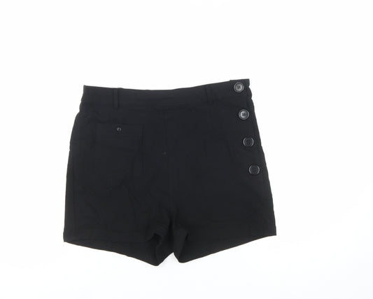 Collectif Vintage Women's Black Sailor Shorts UK 16