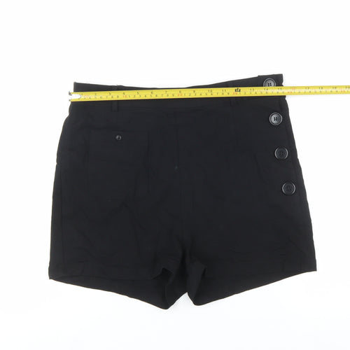 Collectif Vintage Women's Black Sailor Shorts UK 16