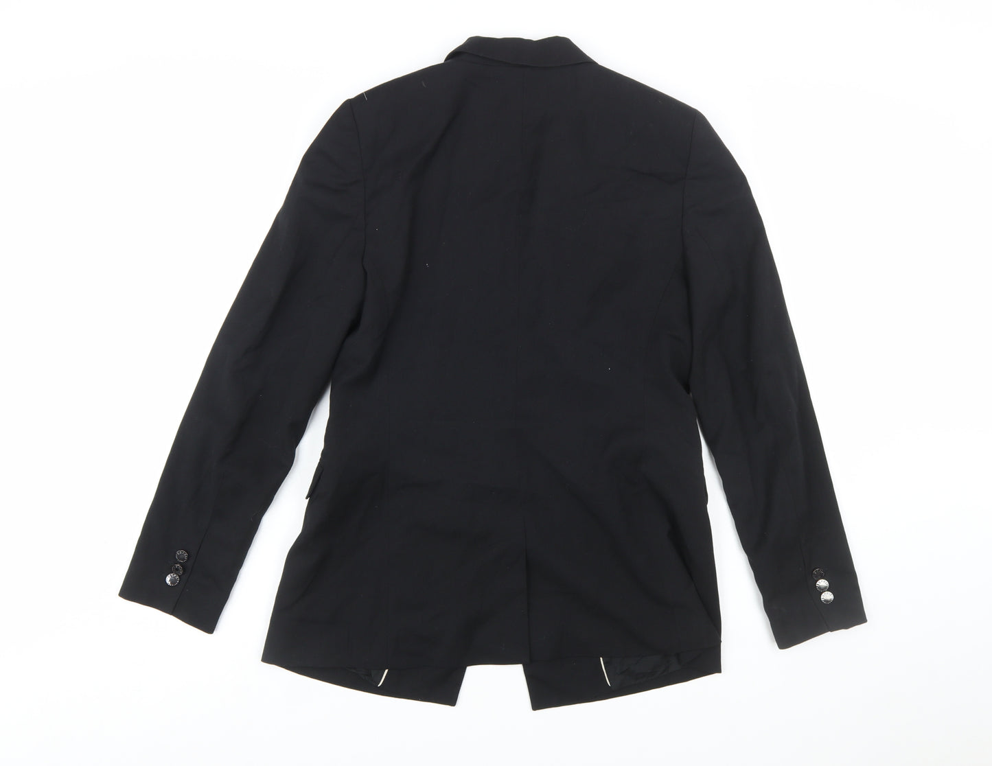Esprit Women's Black Size 12 Two-Button Regular Fit Blazer