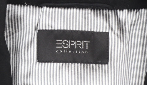 Esprit Women's Black Size 12 Two-Button Regular Fit Blazer