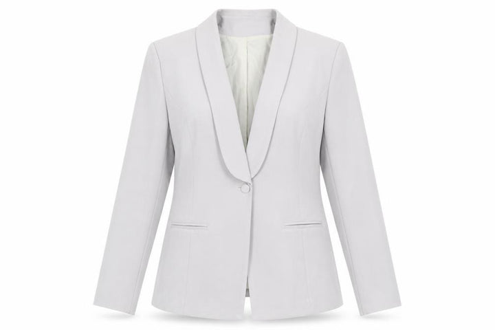 Missguided Women Grey Size 14 Shawl Lapel Single Breasted Blazer