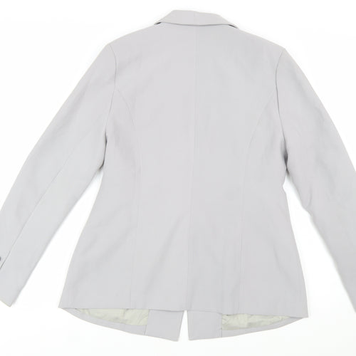 Missguided Women Grey Size 14 Shawl Lapel Single Breasted Blazer