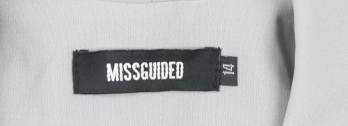 Missguided Women Grey Size 14 Shawl Lapel Single Breasted Blazer