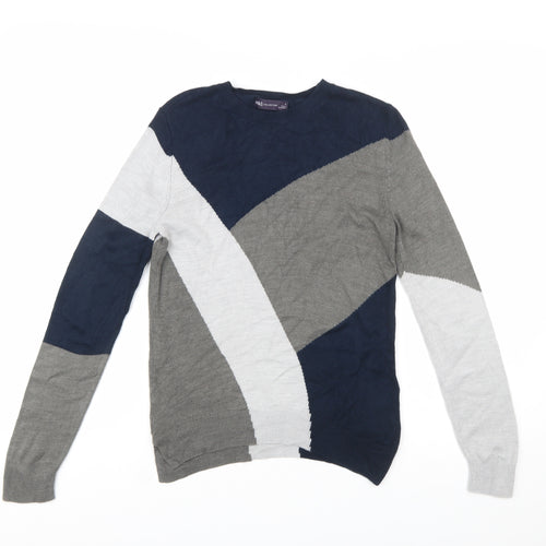 Marks and Spencer Women's Multicoloured Geometric Knit Jumper Size 8