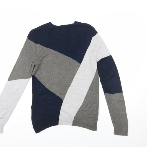 Marks and Spencer Women's Multicoloured Geometric Knit Jumper Size 8
