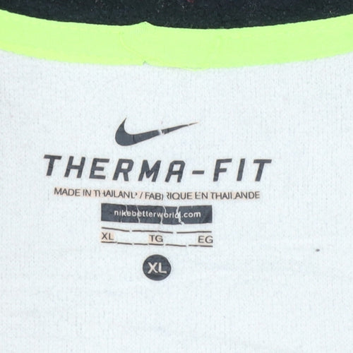Nike Men's Grey Full Zip Therma-Fit Hoodie XL Sports Fleece