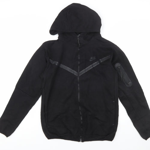 Nike Men's Black Full Zip Hoodie M Regular Fit Fleece