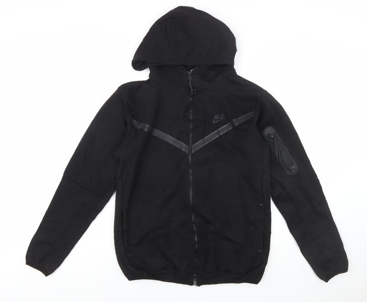 Nike Men's Black Full Zip Hoodie M Regular Fit Fleece