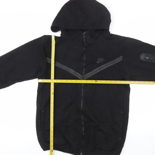 Nike Men's Black Full Zip Hoodie M Regular Fit Fleece