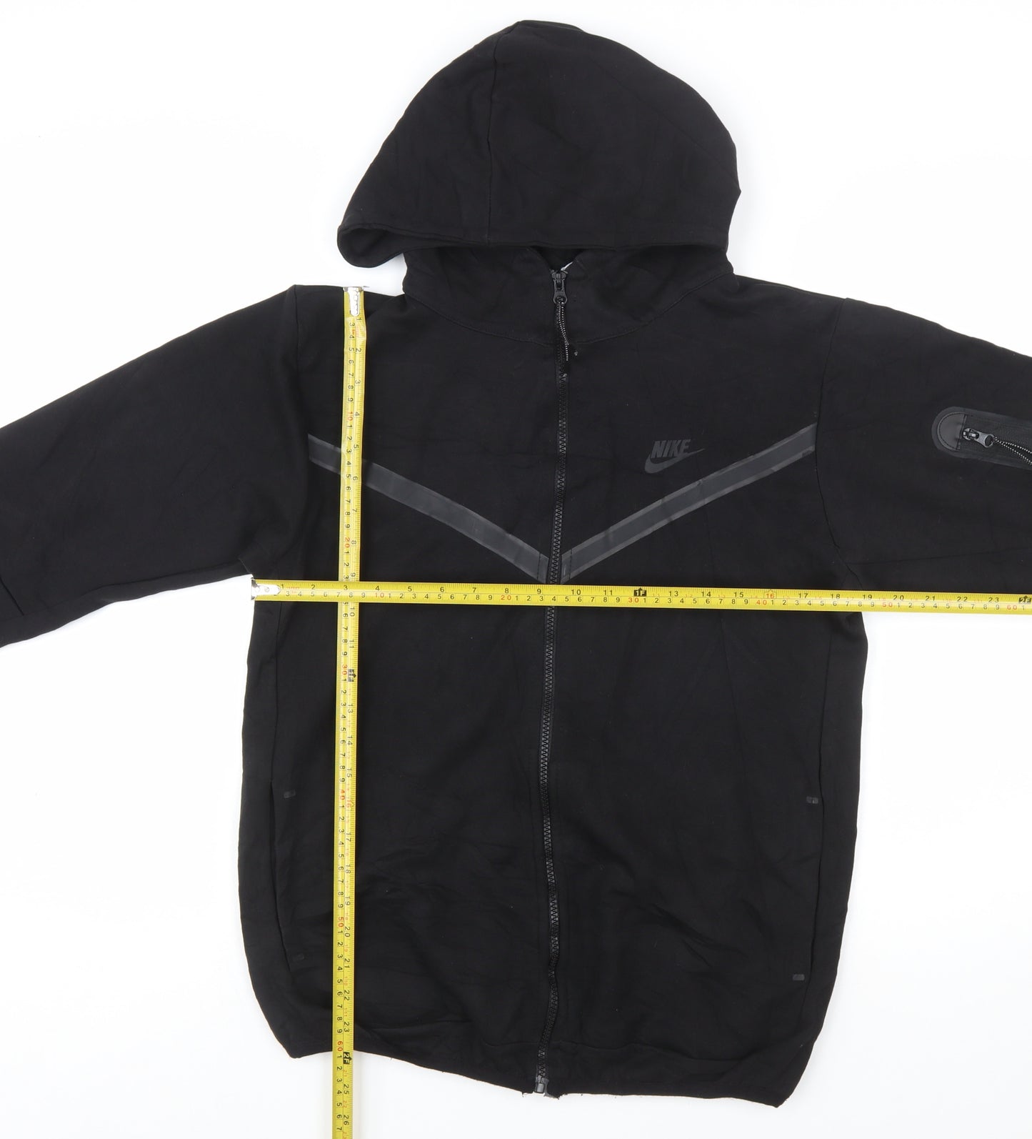 Nike Men's Black Full Zip Hoodie M Regular Fit Fleece
