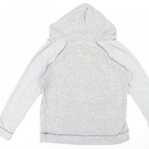 Wicked Women's Grey Hoodie Medium Pullover Graphic Organic Cotton Blend
