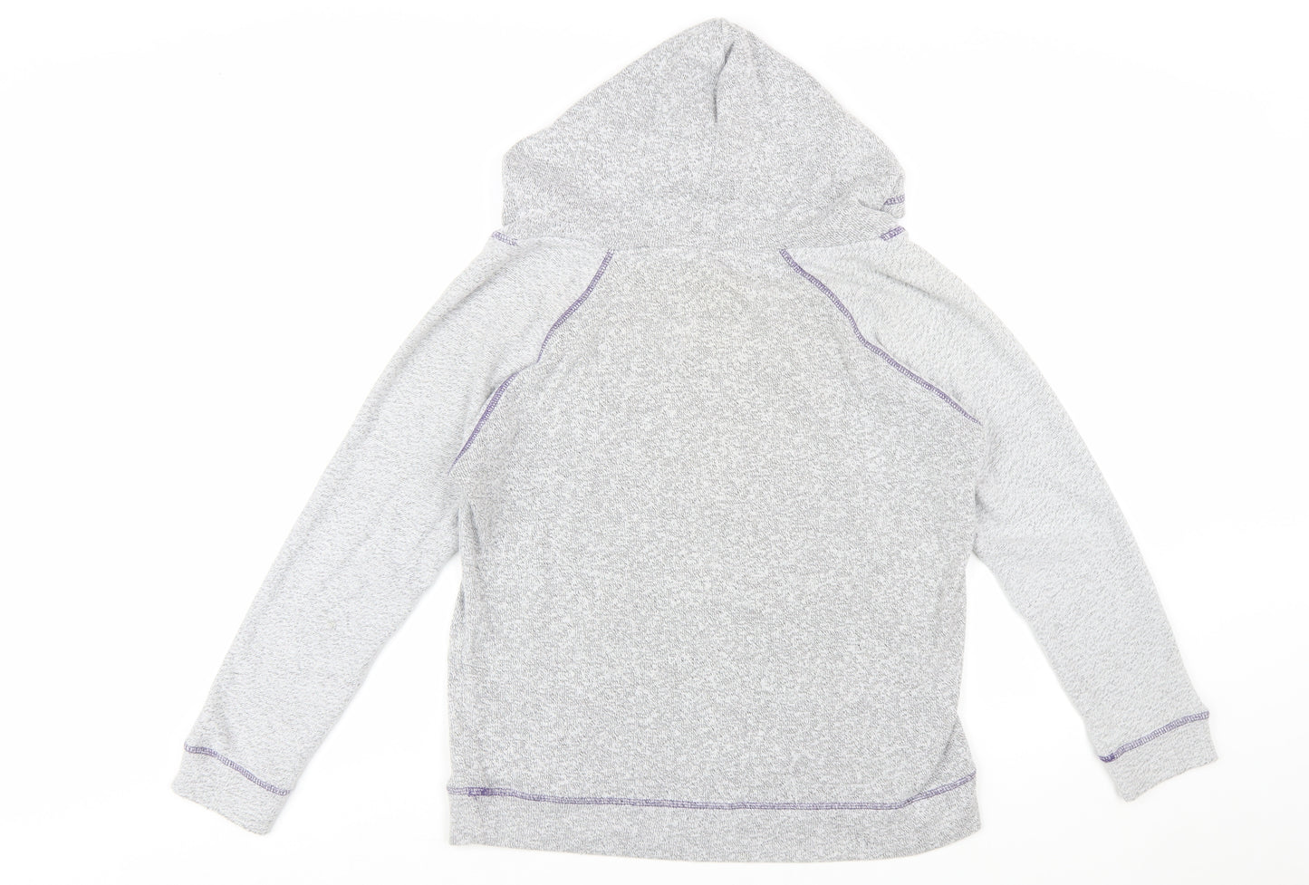 Wicked Women's Grey Hoodie Medium Pullover Graphic Organic Cotton Blend