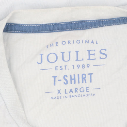 Joules Men's Blue XL Cotton Crew Neck Short Sleeve T-Shirt