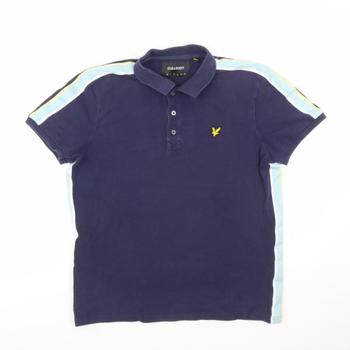 Lyle & Scott Men's Blue Cotton Polo Shirt Size L