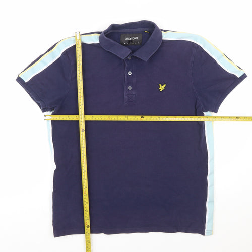 Lyle & Scott Men's Blue Cotton Polo Shirt Size L