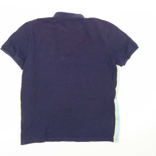 Lyle & Scott Men's Blue Cotton Polo Shirt Size L