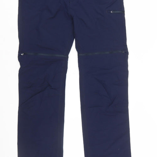 Regatta Boys Blue Convertible Cargo Trousers 15-16 Years Outdoor Hiking