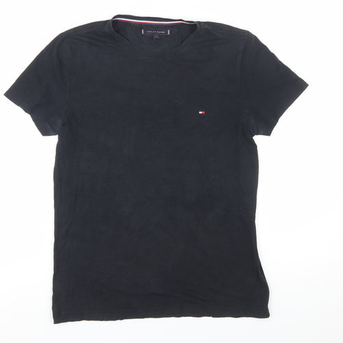 Tommy Hilfiger Men's Black Crew Neck Cotton Stretch T-Shirt M