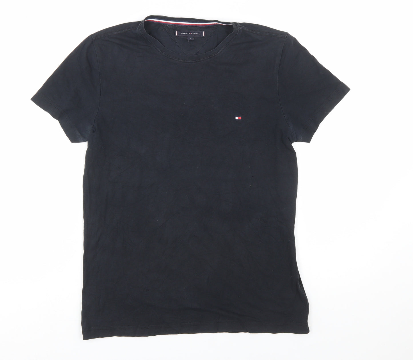 Tommy Hilfiger Men's Black Crew Neck Cotton Stretch T-Shirt M