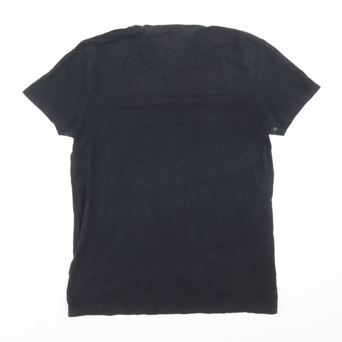 Tommy Hilfiger Men's Black Crew Neck Cotton Stretch T-Shirt M
