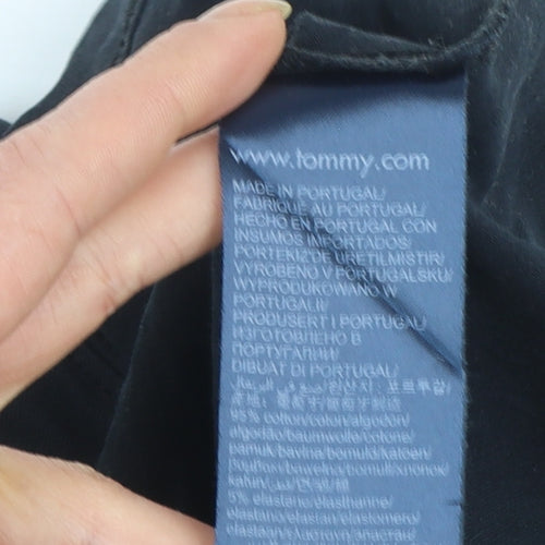 Tommy Hilfiger Men's Black Crew Neck Cotton Stretch T-Shirt M