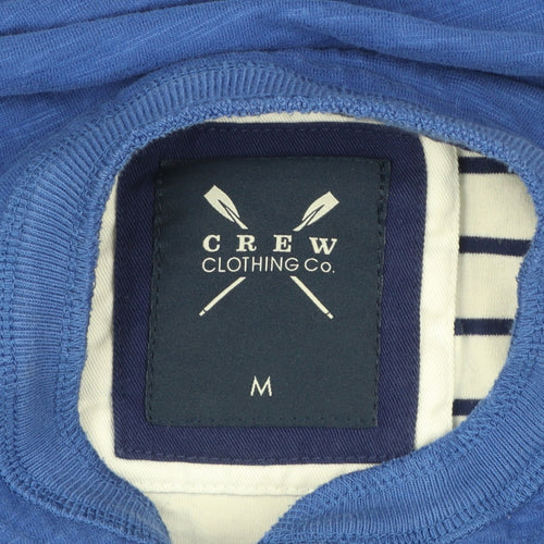 Crew Clothing Co. Men's Blue Henley Long Sleeve T-Shirt M