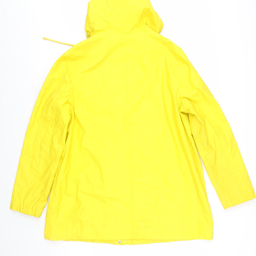 New Look Women’s Yellow Waterproof Hooded Rain Coat Jacket Size 16