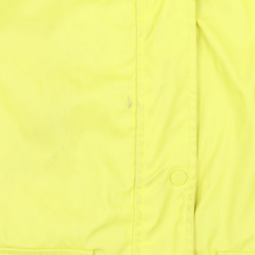 New Look Women’s Yellow Waterproof Hooded Rain Coat Jacket Size 16