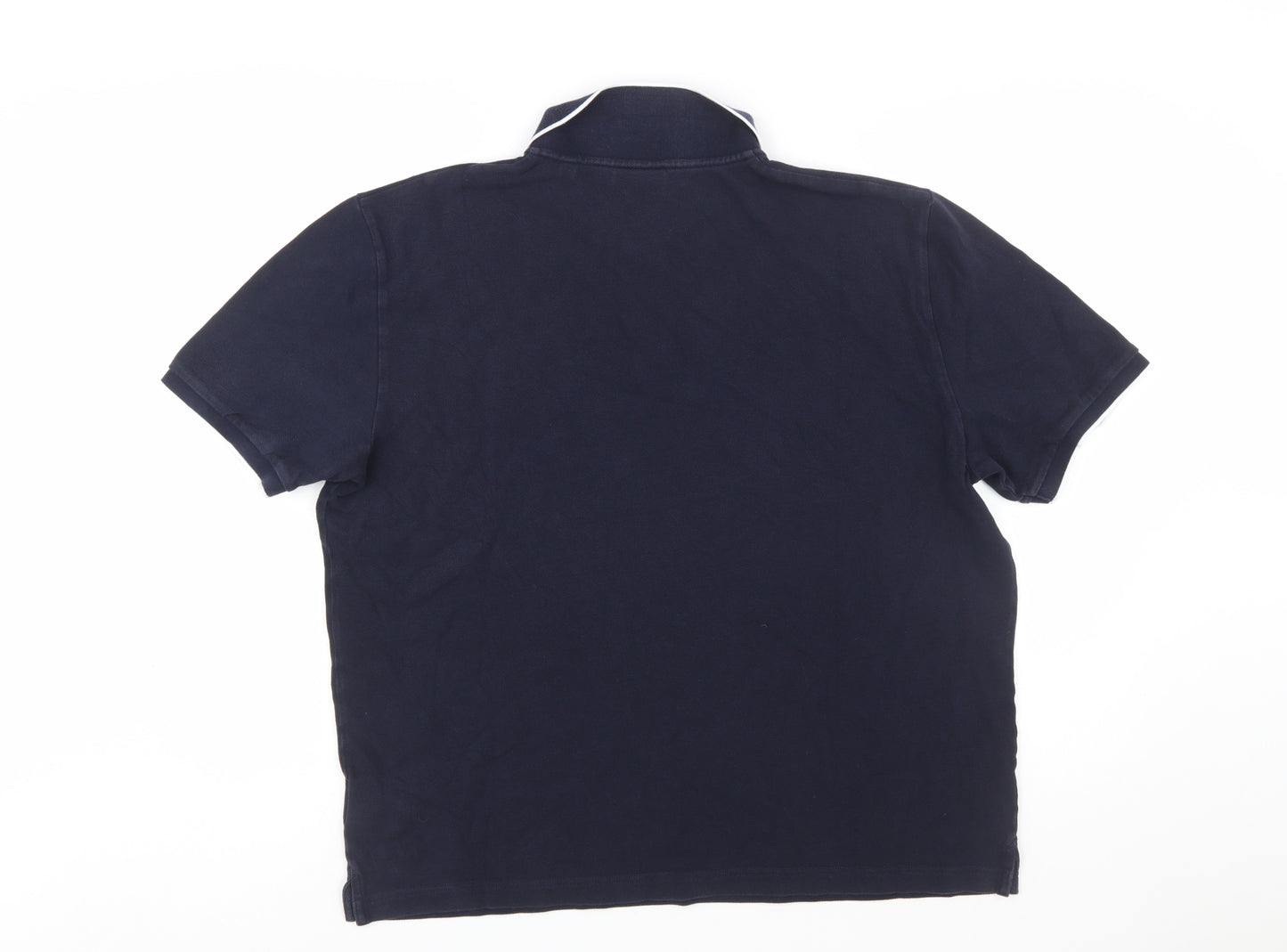 GANT Men's Blue 2XL Classic Cotton Short Sleeve Polo Shirt