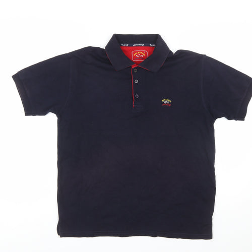 Paul & Shark Men's Blue Regular Fit Cotton Polo Shirt Size L