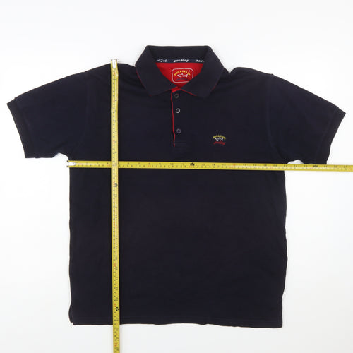 Paul & Shark Men's Blue Regular Fit Cotton Polo Shirt Size L