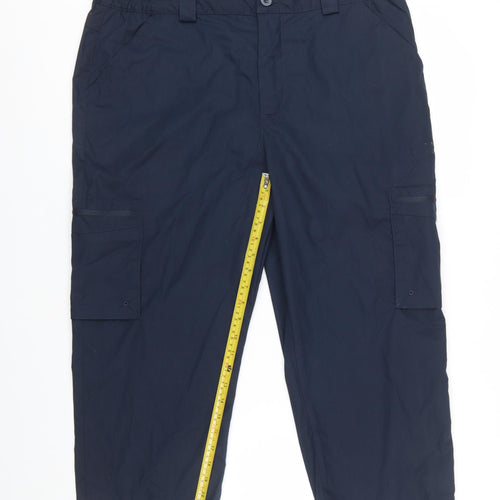 Mountain Warehouse Men's Blue Cargo Trousers Size L 36R Quick Dry